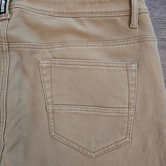 Caterpillar Men's Fleece Lined Canvas Pants Brown Canvas Size 38x30 - Picture 9 of 12